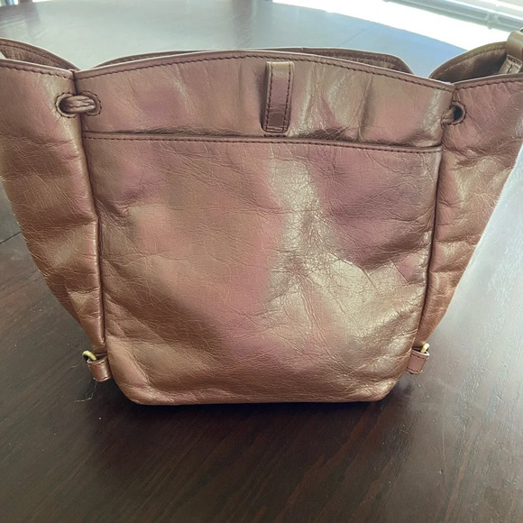 HOBO Puck Mini Backpack Crossbody Convertible in Cameo Metallic Neutral - Picture 4 of 16